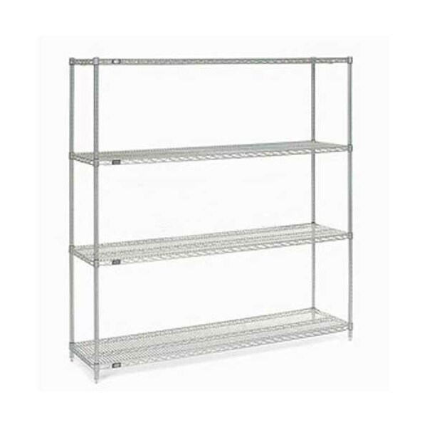 Nexel Wire Shelving, Poly-Z-Brite, 54W x 21D x 86H 21548Z - main